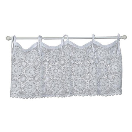 Back2Basics 45 x 16 in. Crochet Envy Valance BA643729